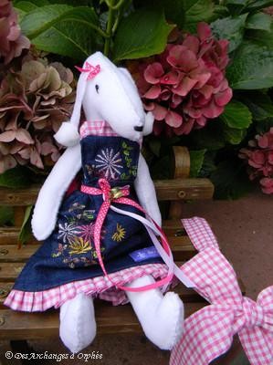 Robe jean's et vichy pour Fleur.