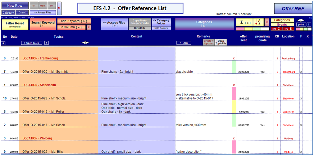 Create powerful small databases with EFS Excel Filing System
