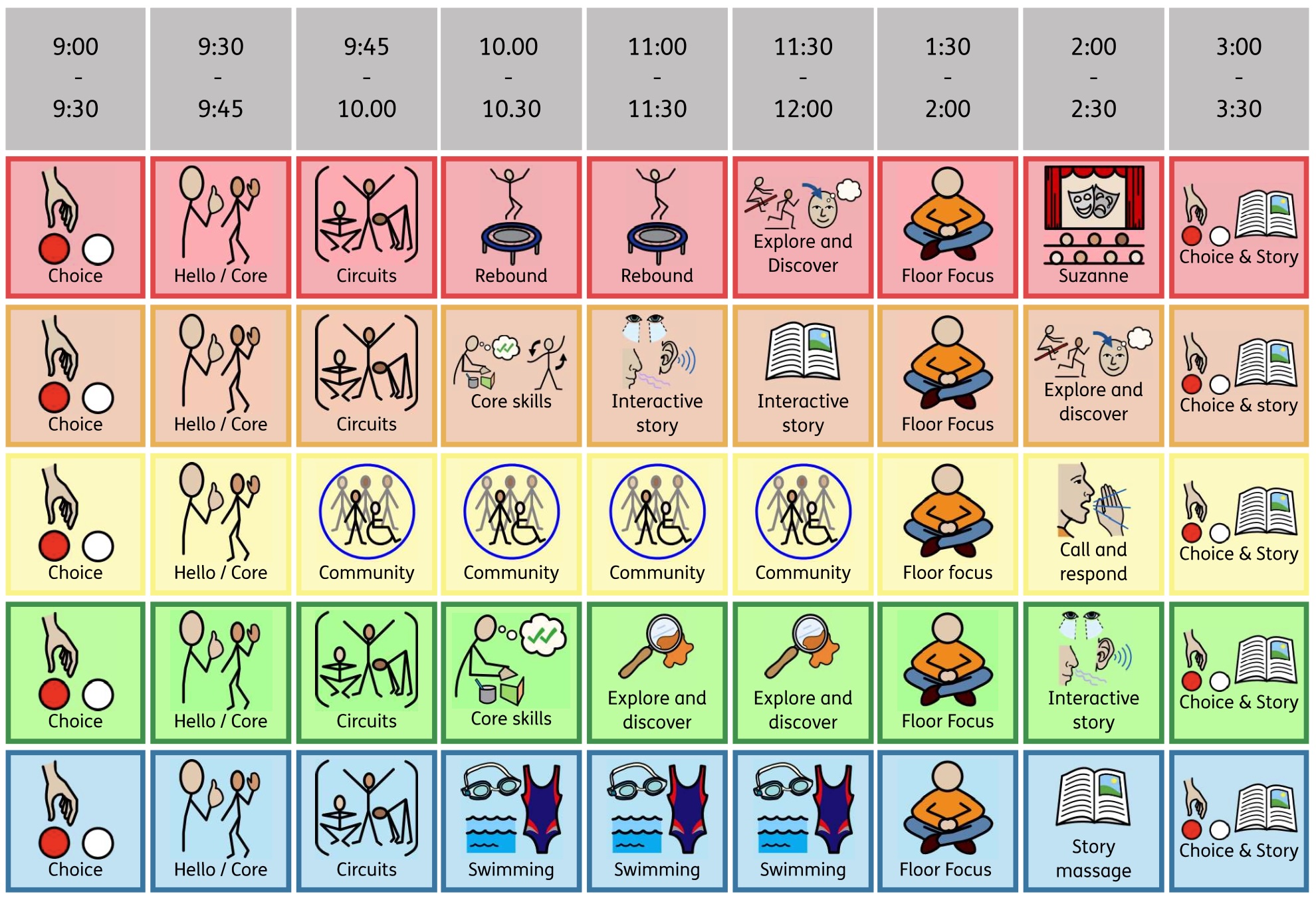 Informal Timetable