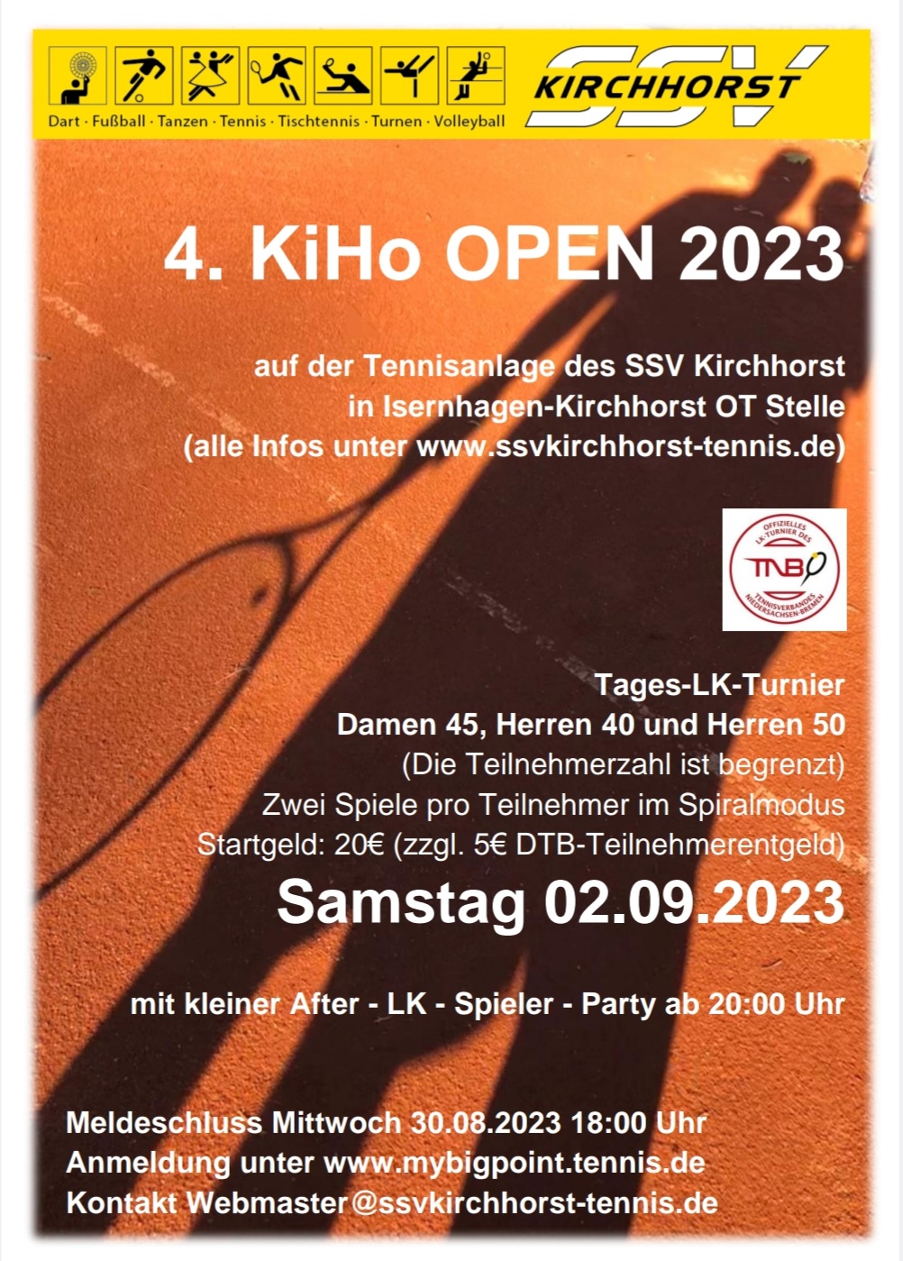 Tages-LK-Turnier 02.09.2023 beim SSV Kirchhorst - 4. KiHo Open 2023