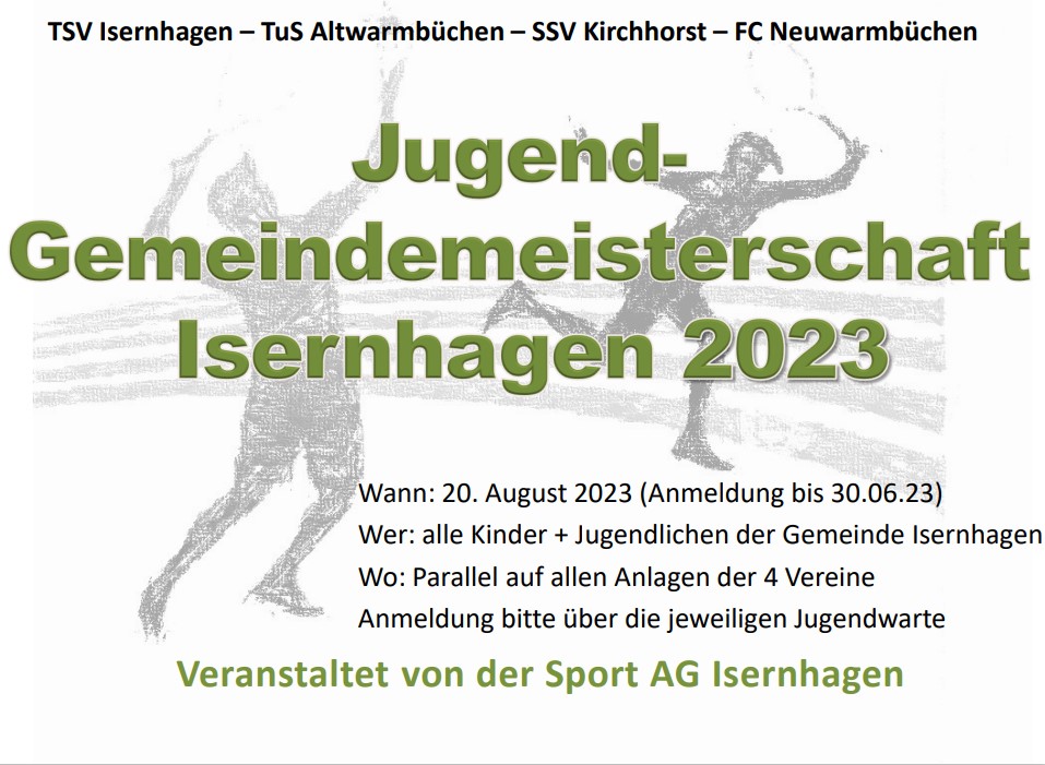 Jugend-Gemeindemeisterschaft Isernhagen 2023 am 20.08.2023