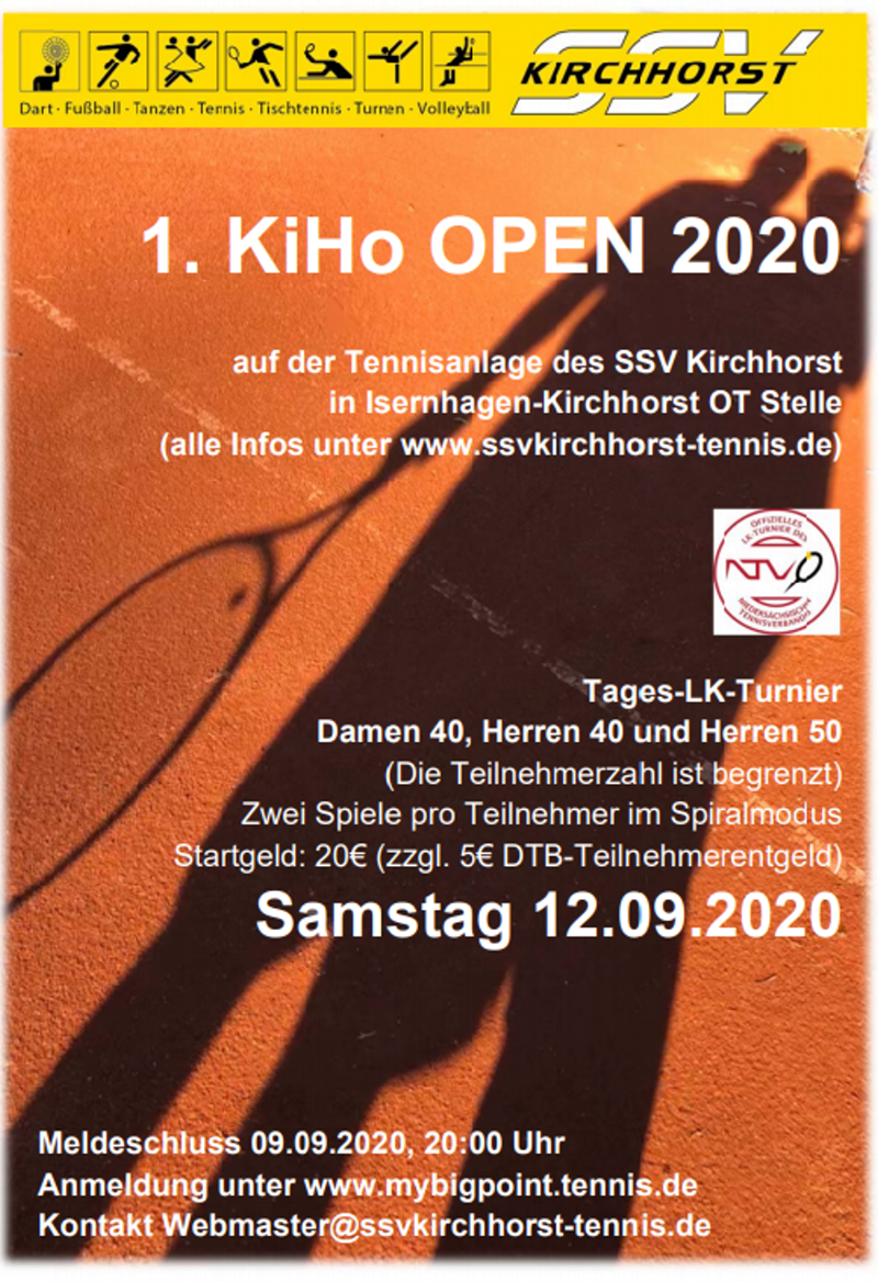 1. KiHo Open 2020 in Isernhagen beim SSV Kirchhorst