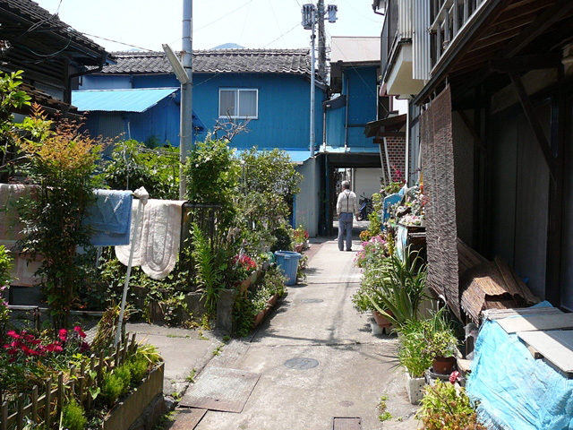 大分県別府市の路地裏