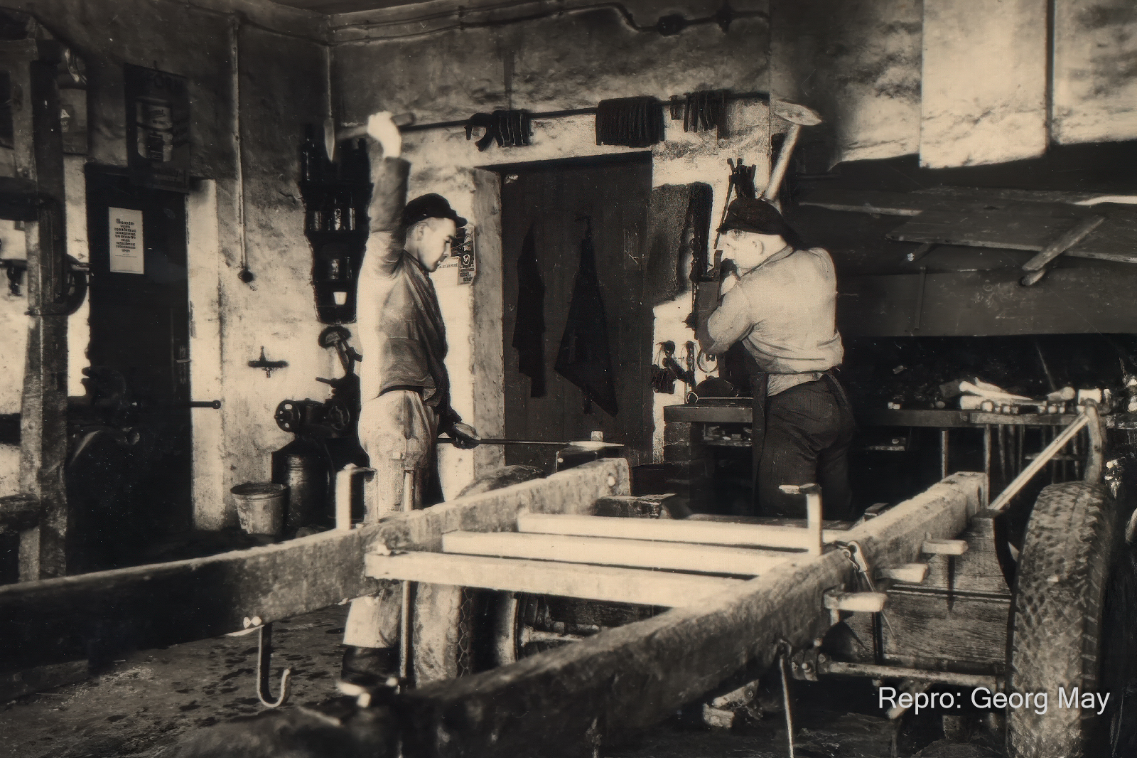 Bau einer Stützkarre, 1940
