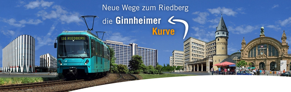 Streckenführung der U-Bahn U4 zwischen Bockenheimer Warte, Ginnheim, Nordwestzentrum und Riedberg