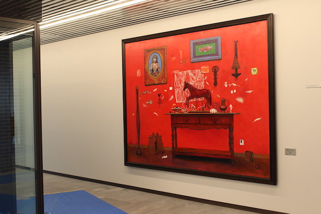 「画室ものを描く」 　油彩画　 2002年制作   芝田 耕 