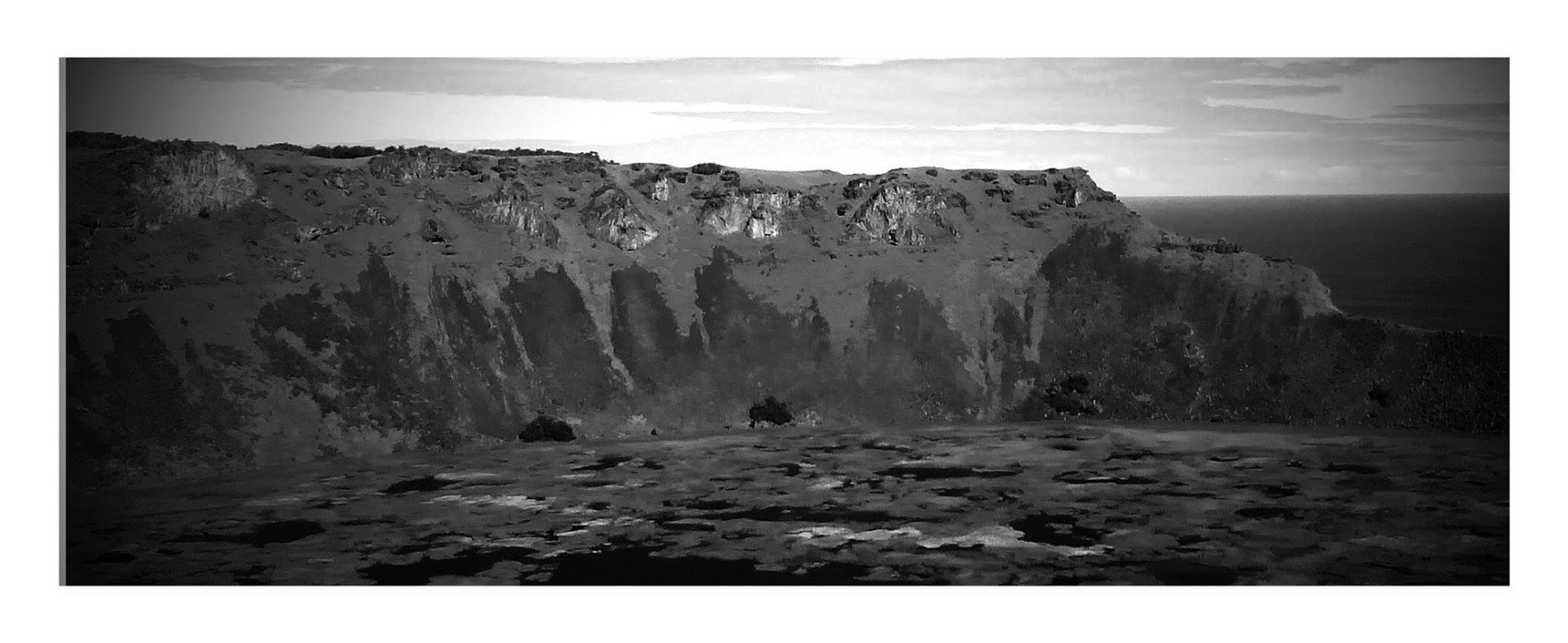 Rapa Nui, volcan Rano Kau, mars 2016