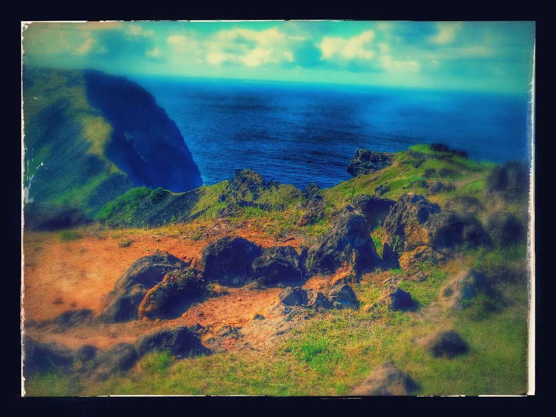 Rapa Nui, volcan Rano Kau, avril 2016
