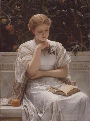 Charles Edward Perugini - Girl reading 