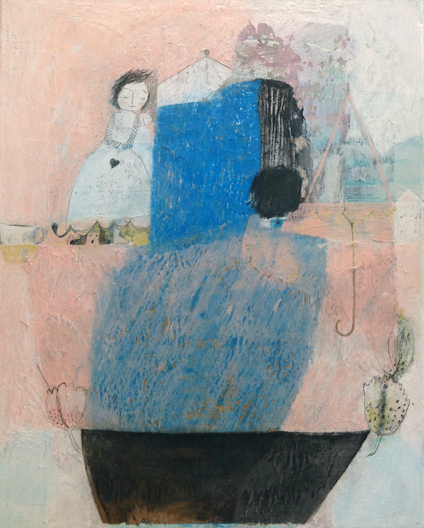 'who am I to disagree' - Mischtechnik auf Leinwand, 50x40 cm, 2017.
