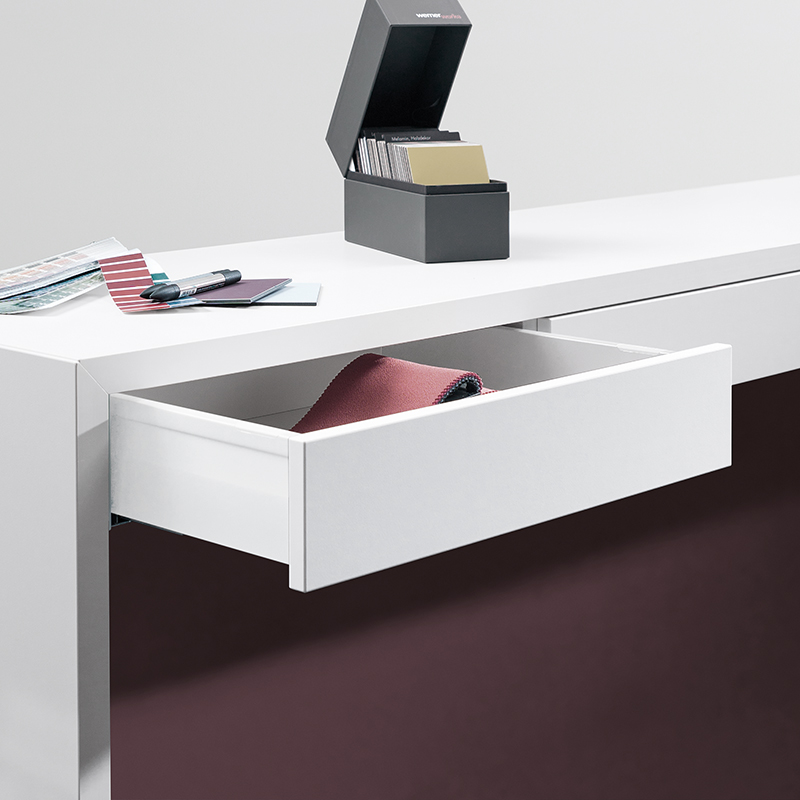 Drawers can be installed under the bridge, on both sides.