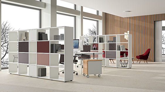 basis view - the open shelving system