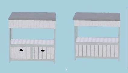 comptoir (vue face /dos)