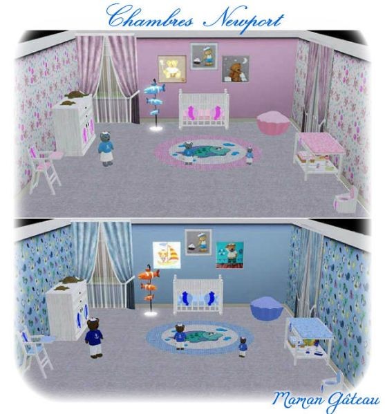 Chambre Bebe Newport Choco Lova Sims3