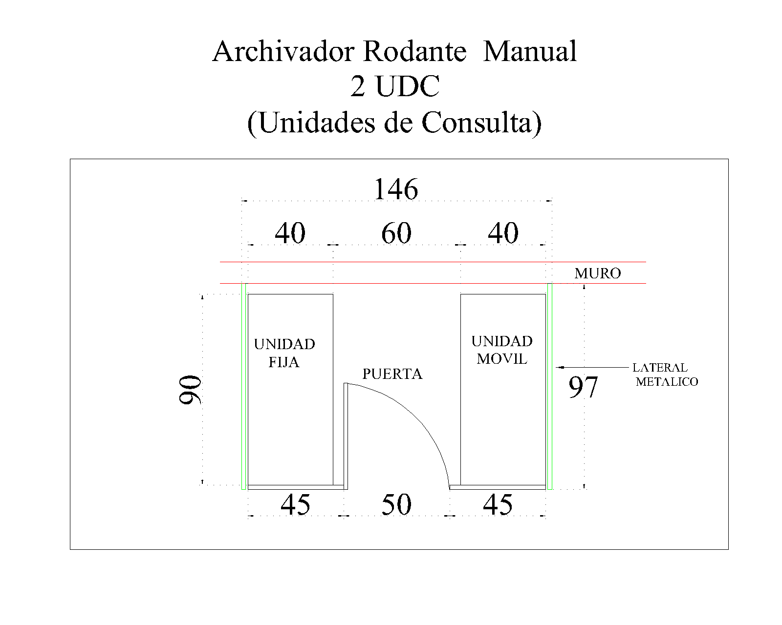 Medidas y precios de un Archivador Rodante - Archivadores/Archivos
