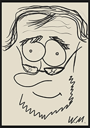 Zeichnung von Wolfgang Meilensteins Gesicht