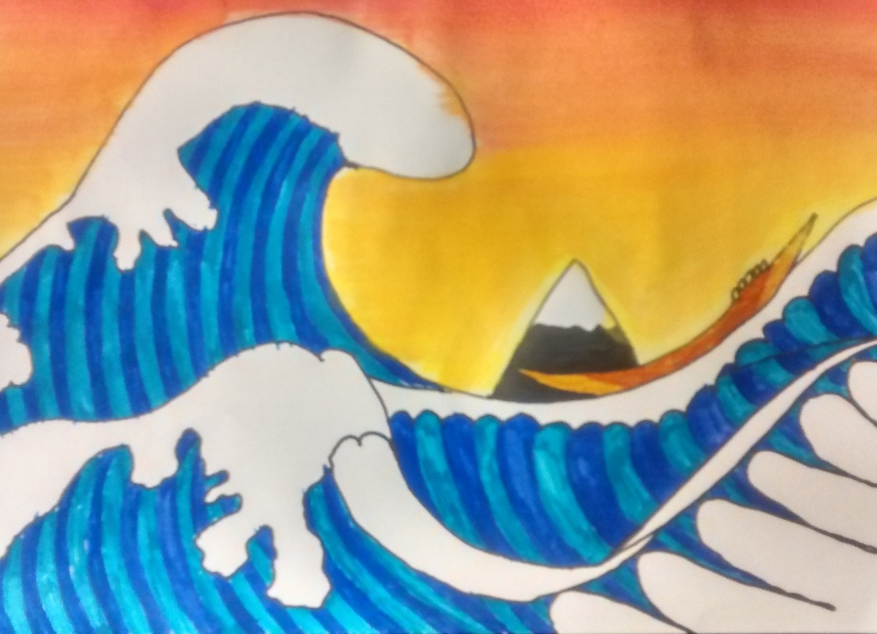 Hokusai Style Waves Kids Art Zone