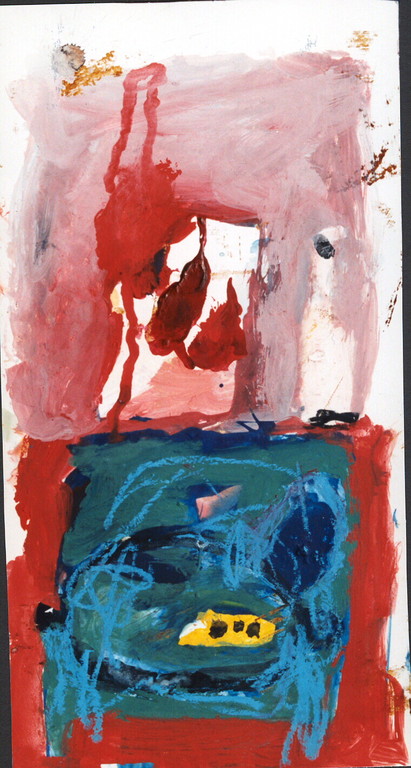 "sans titre", 1994, 16x30, monotypes, tempera sur papier  ©