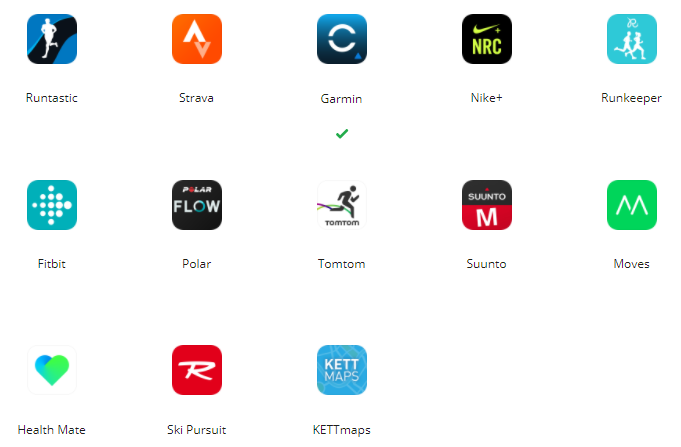 application running garmin suunto tomtom polar