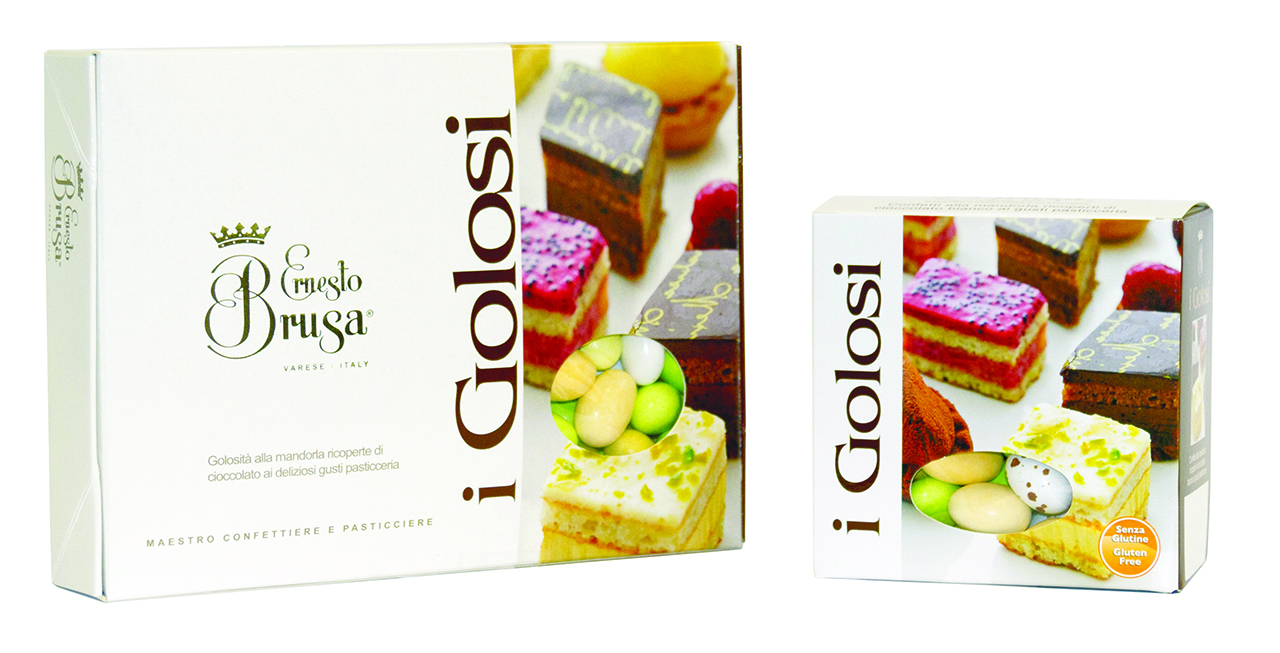 Golosità alla mandorla ricoperta di cioccolato al gusto pasticceria