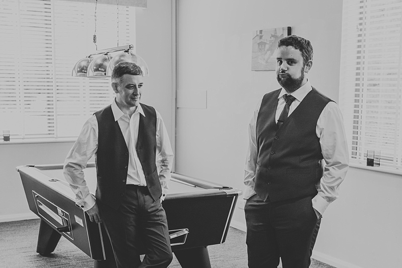 a groom looking nervous on his wedding day