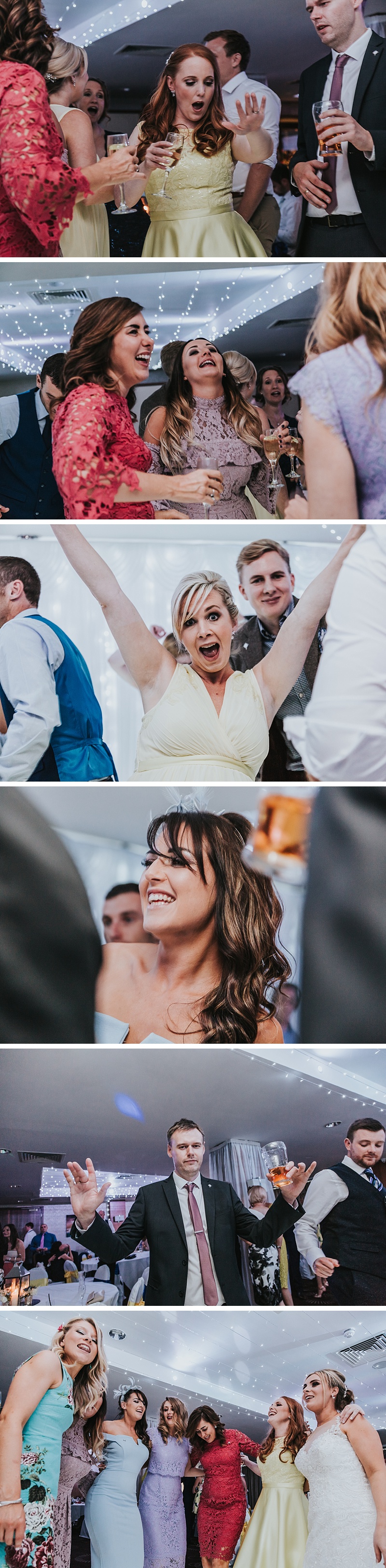 Guests having fun on the dance floor during a wedding at the Ramada hotel in southport