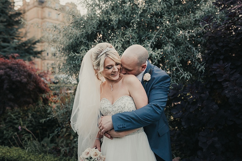 natural portrait of a bride and groom