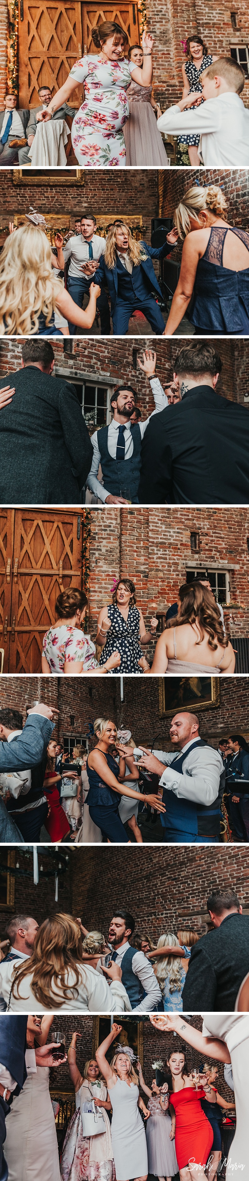 guests dancing at meols hall wedding venue