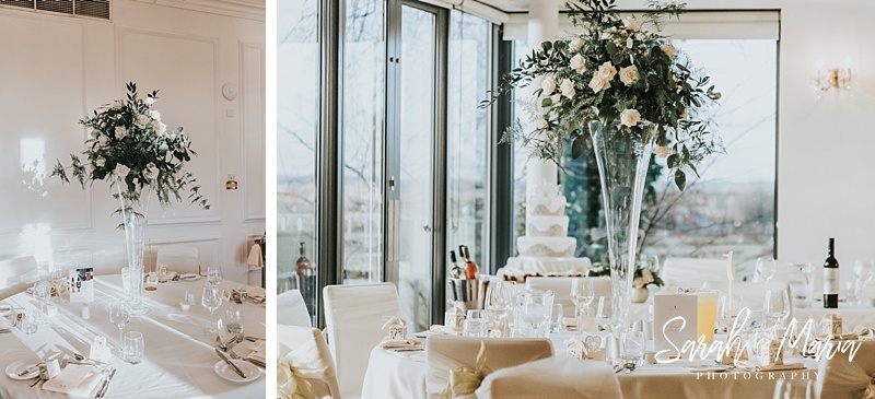 west tower winter wedding sit down mean decor