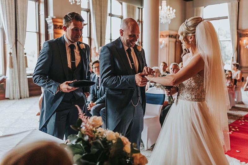 Wedding ceremony in the oak room at the principal York hotel