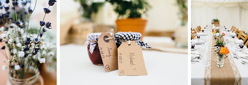 details from a garden party wedding
