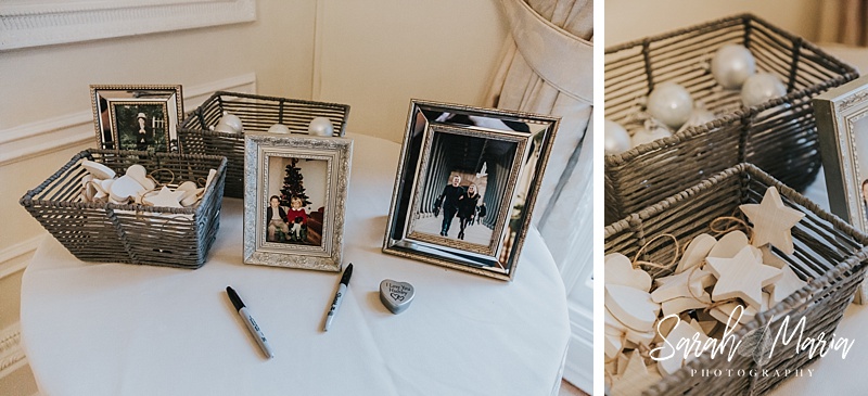 bauble guest book for a winter wedding