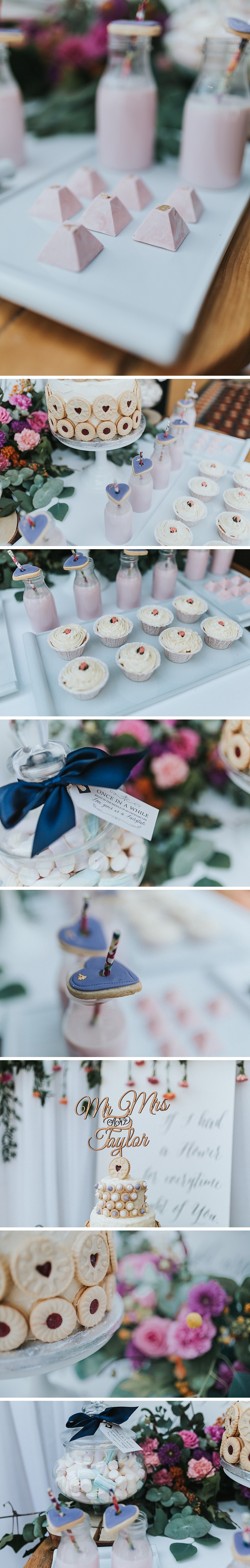 dessert table by whimsical cakes Leeds