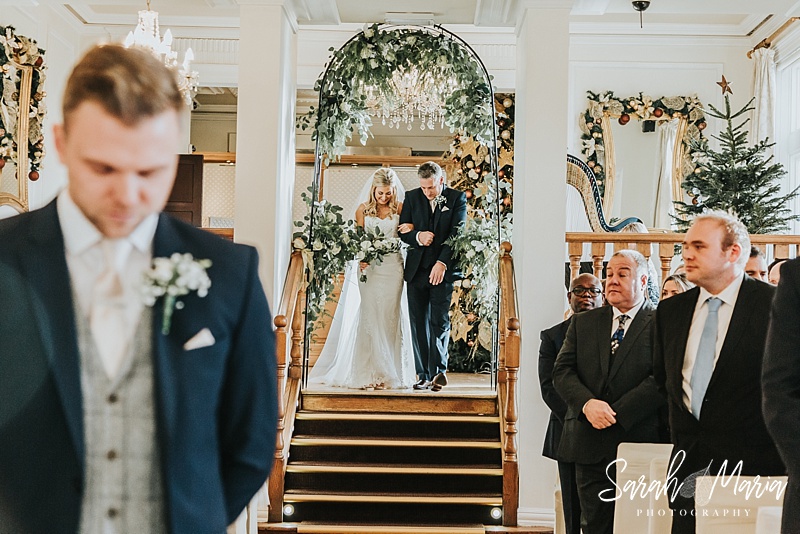 winter wedding at west tower