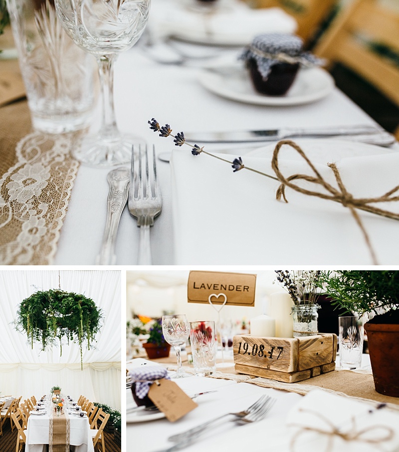 detail from a garden party wedding in Lancashire