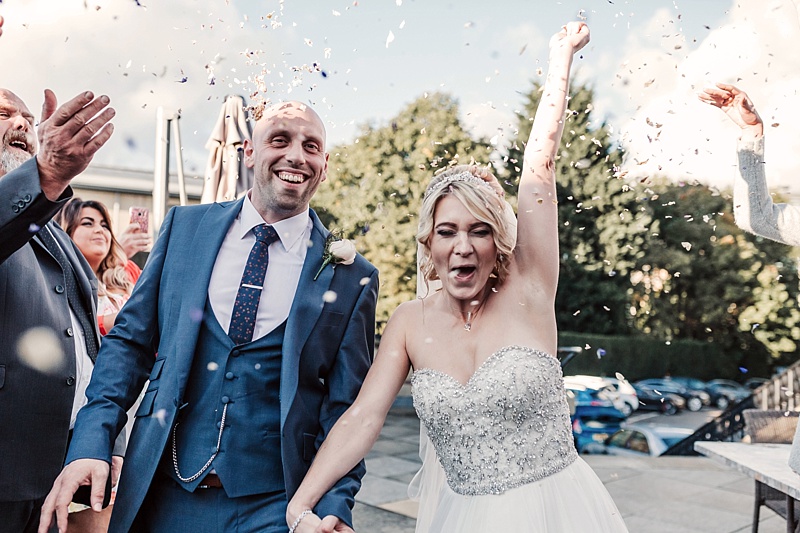 fun wedding confetti picture