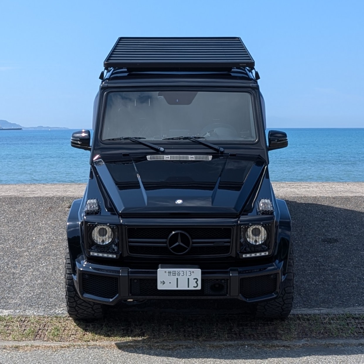 ベンツGクラス　ルーフラダー　ハシゴ　フロントランナー　Gラダー フロントランナー ルーフキャリア ラダー w463 ゲレンデ フロント