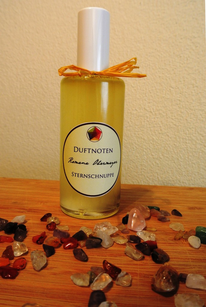 Raum/Aromaspray "STERNSCHNUPPE" mit Edelsteinen ...