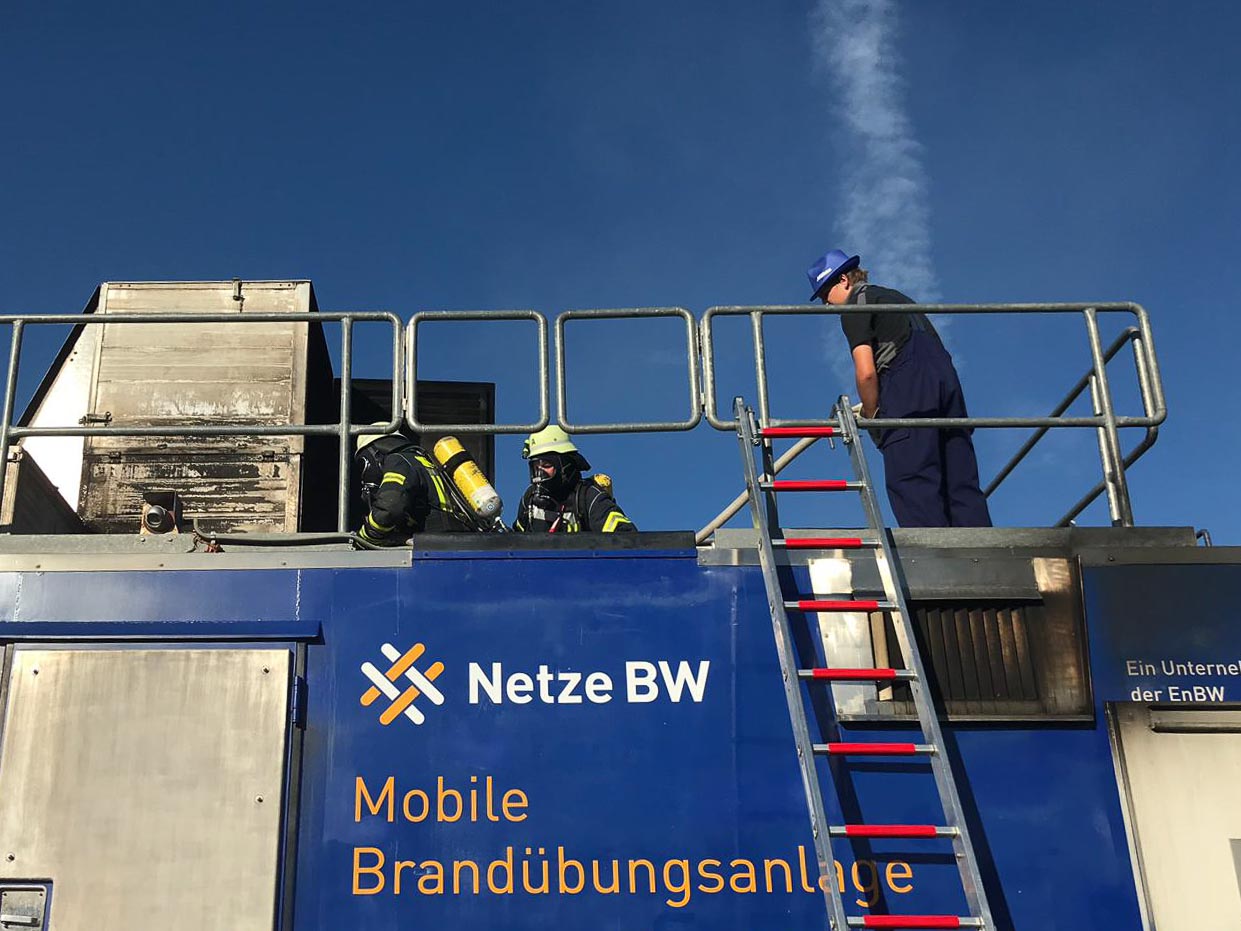 Feuerwehr Ermengerst - Brandübungsanlage für Atemschutz am 05.07.2019