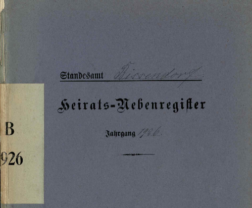 Wedemarker Heiratsregister ab 1874