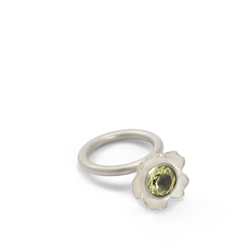 Ring 925/- Silber, Peridot