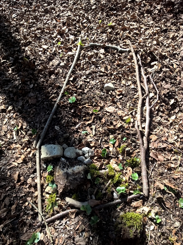 gebastelte Frühlings-Waldbilder