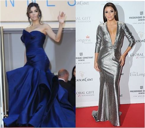 Cannes 2015, les robes de Eva Longoria par rapport à sa morphologie et silhouette