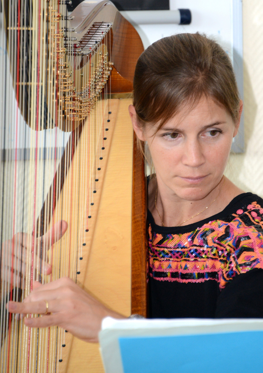 Mélanie Dutreil à la Harpe - Association Tournesol Artistes à l'Hôpital