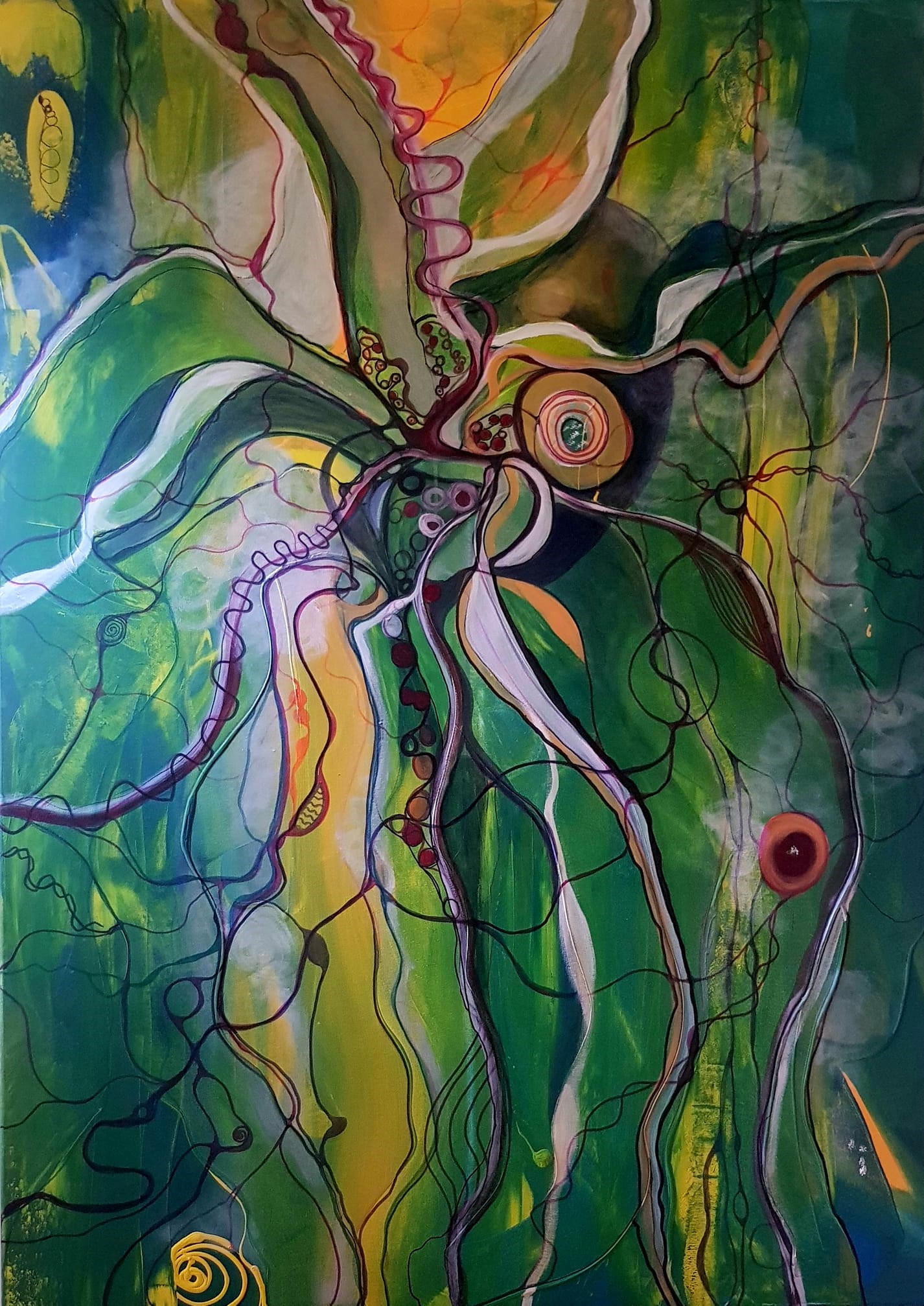 September 2021 VERBINDUNGEN"/6,  100 x 140 cm/LW