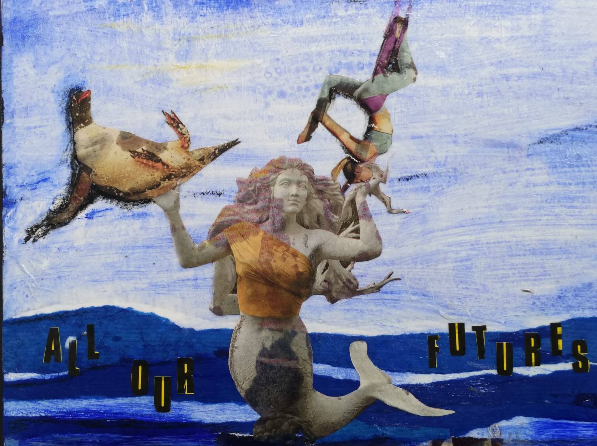 " Beziehungsgeflecht " 16/ 30 x 30 x 2,5 auf Pappe