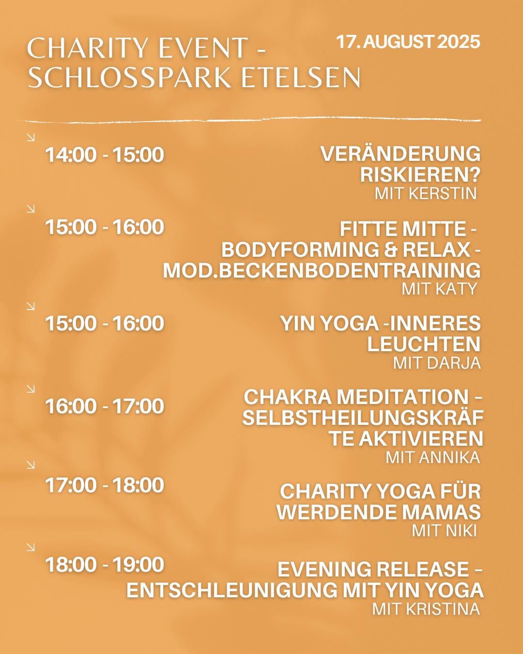 Charity YOGA Event Schloßpark Etelsen - Programm Nachmittag