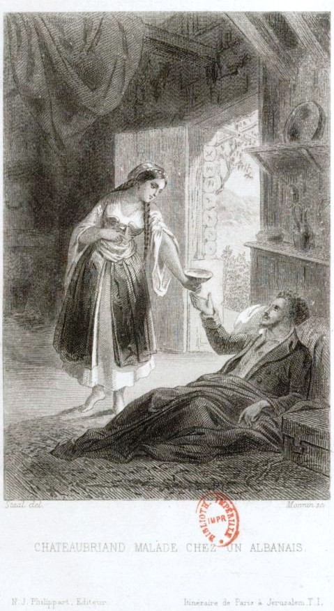 Burimi : Album de Chateaubriand : 20 gravures en taille douce, avec texte / dessins de M. Staal ; gravures de MM. Geoffroy et Monnin – Gallica / Bibliothèque nationale de France
