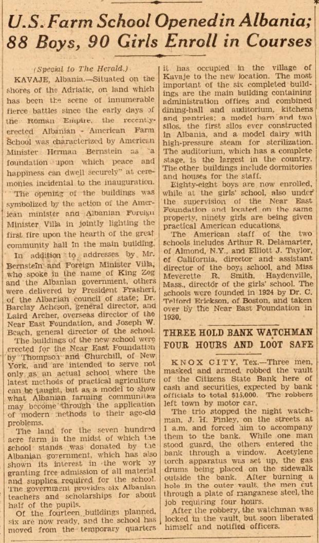 Burimi : The New York Herald Tribune Paris, e shtunë, 15 prill 1933, f.6