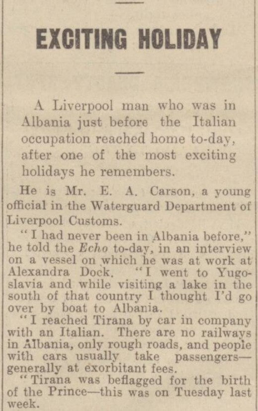 Burimi: Liverpool Echo, e mërkurë, 12 prill 1939, f.12